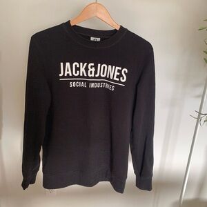 Jack & Jones Black Logo Crewneck Sweatshirt | Men’s M